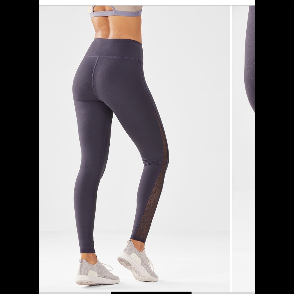 Fabletics Grey High-Waisted Mesh Powerhold Legging - image 2